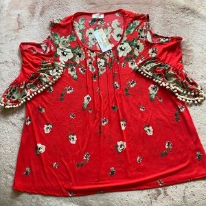 Siren Lily Cold Shoulder Top